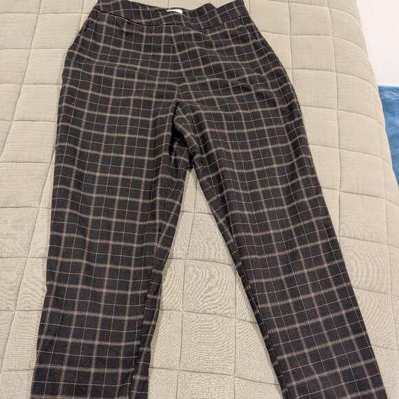 TENTREE soft ecotwill cropped pants in alpine plaid black fossil - Picture 7 of 7